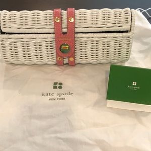 Kate Spade straw clutch